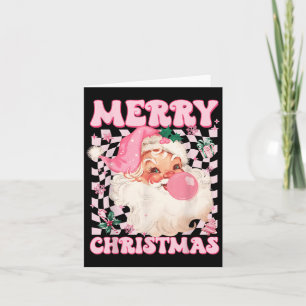 Santa Claus Nk Sungles Blowing Bubble Gum Christma Card