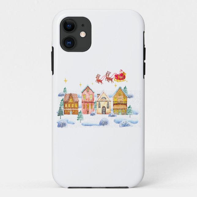 Santa Claus North Pole Christmas Village Case-Mate iPhone Case (Back)
