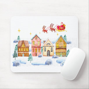 Santa Claus North Pole Christmas Village Mouse Mat