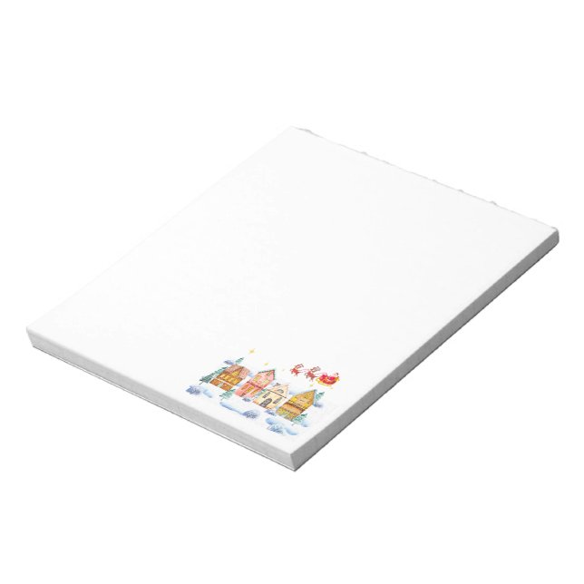 Santa Claus North Pole Christmas Village Notepad (Rotated)