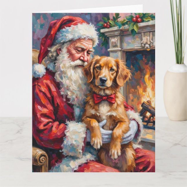 Santa Claus Nova Scotia Duck Tolling Retriever  Card (Front)