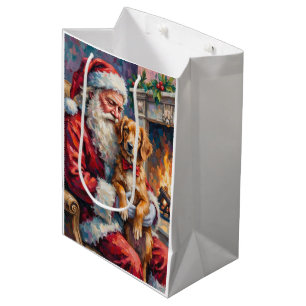 Santa Claus Nova Scotia Duck Tolling Retriever  Medium Gift Bag