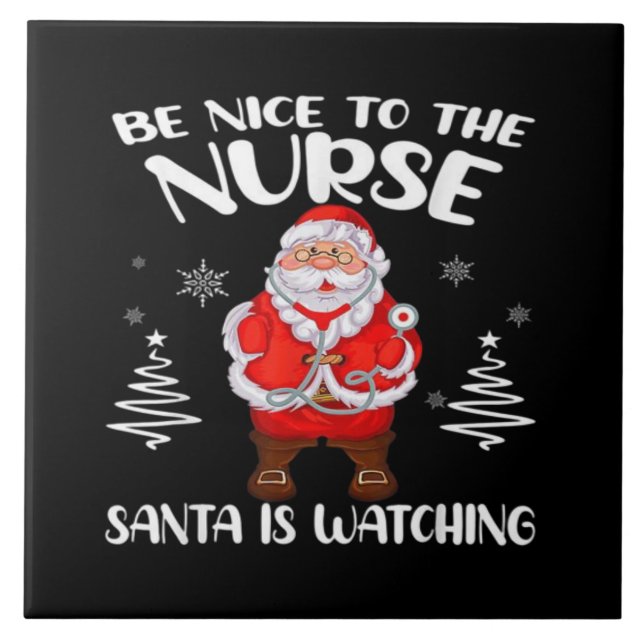 Santa Claus Nurse  Tile (Front)