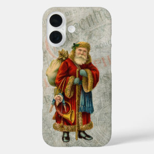 Santa Claus Old World Vintage Style iPhone 16 Case