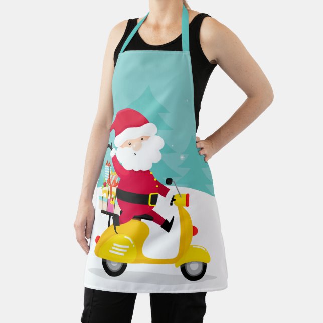 Santa Claus on His Moped Apron (Insitu)