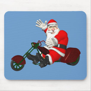 Santa Claus On Motor Trike Mouse Mat