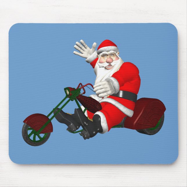 Santa Claus On Motor Trike Mouse Mat (Front)