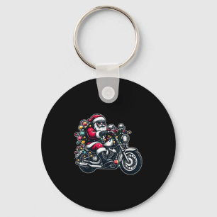 Santa Claus On Motorcycle Funny Biker Christmas Xm Key Ring