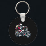 Santa Claus On Motorcycle Funny Biker Christmas Xm Key Ring<br><div class="desc">Santa Claus On Motorcycle Funny Biker Christmas Xmas Lights</div>