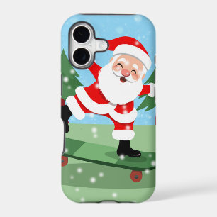 Santa claus on skateboard