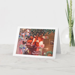 Santa Claus On the Night Before Christmas Holiday Card