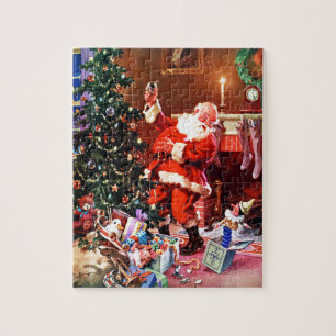 Santa Claus On  the Night Before Christmas Jigsaw Puzzle