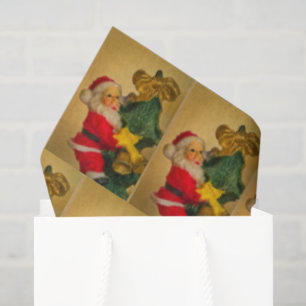 Santa Claus on Top of Christmas Tree Tissue Paper