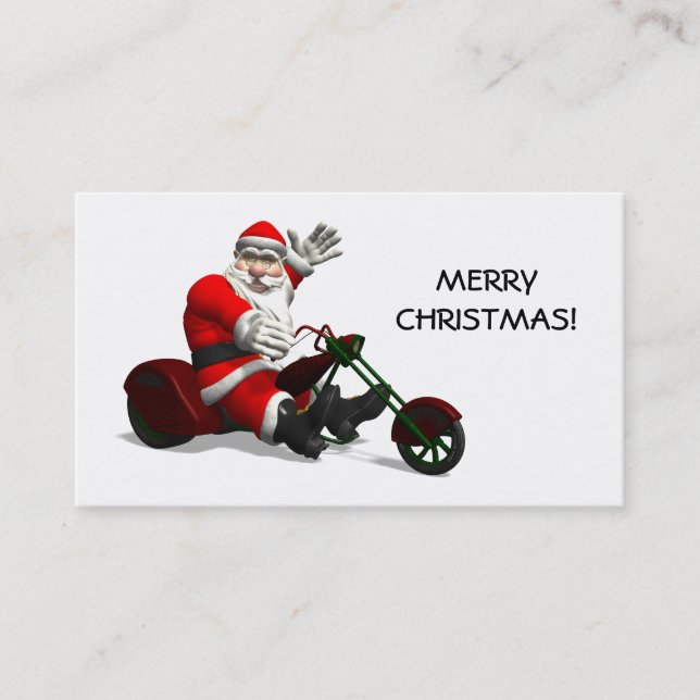 Santa Claus On Trike Business Card (Front)
