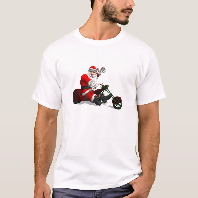 Santa Claus On Trike T-Shirt (Front)