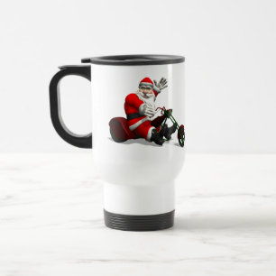 Santa Claus On Trike Travel Mug