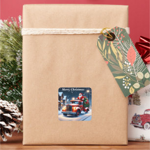 Santa Claus on truck Sticker