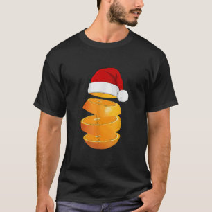 Santa Claus Orange Slice Fruit Vitamin Food Citrus T-Shirt