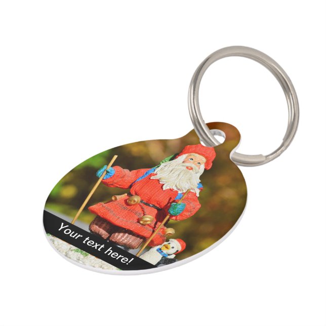 Santa Claus ornament Pet Tag (Side)