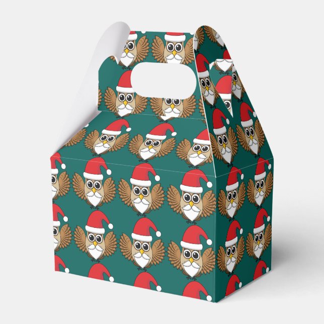 Santa Claus Owl Favour Box (Front Side)