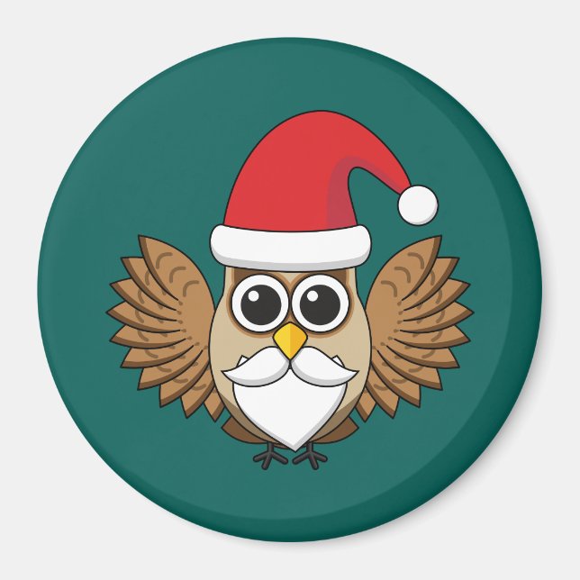 Santa Claus Owl Magnet (Front)