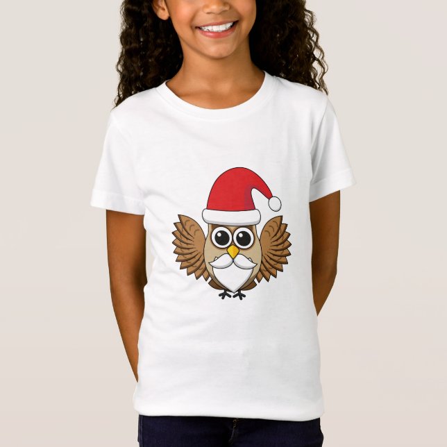 Santa Claus Owl T-Shirt (Front)