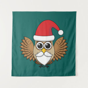Santa Claus Owl Tapestry