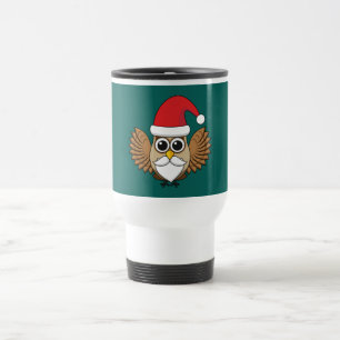 Santa Claus Owl Travel Mug
