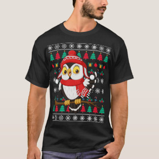 Santa Claus Owl Ugly Christmas T-Shirt