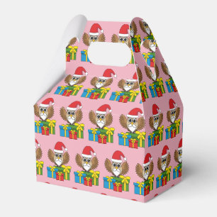 Santa Claus Owl with Presents Favour Box
