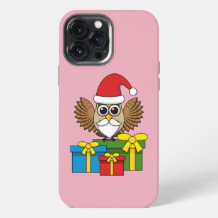 Santa Claus Owl with Presents iPhone 13 Pro Max Case