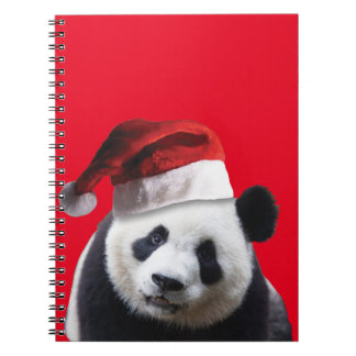 Santa Claus Panda Bear Notebook