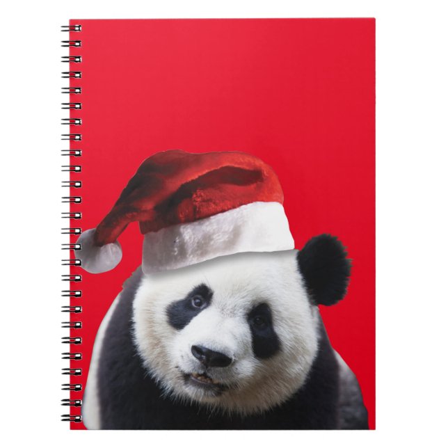 Santa Claus Panda Bear Notebook (Front)