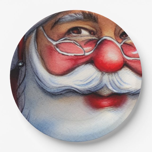 Santa Claus Paper Plate (Front)