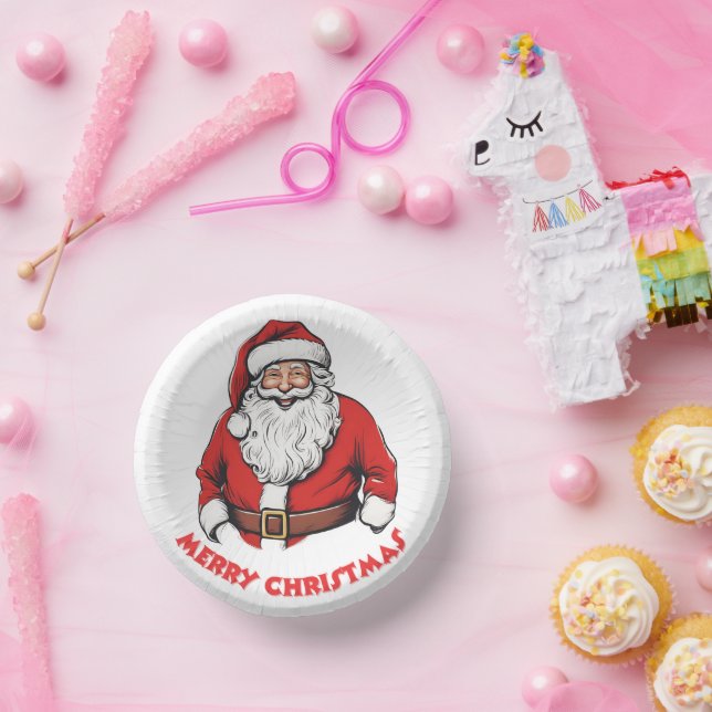 Santa Claus Paper Plate (Party)