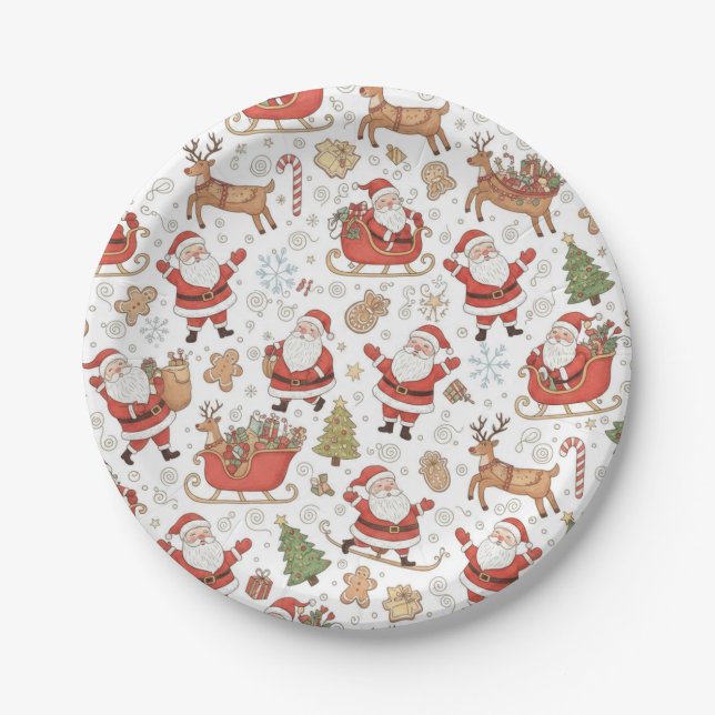 SANTA CLAUS PAPER PLATE (Front)