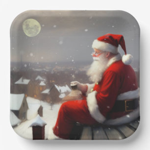 Santa Claus  Paper Plate