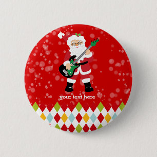Santa Claus party * choose background colour 6 Cm Round Badge