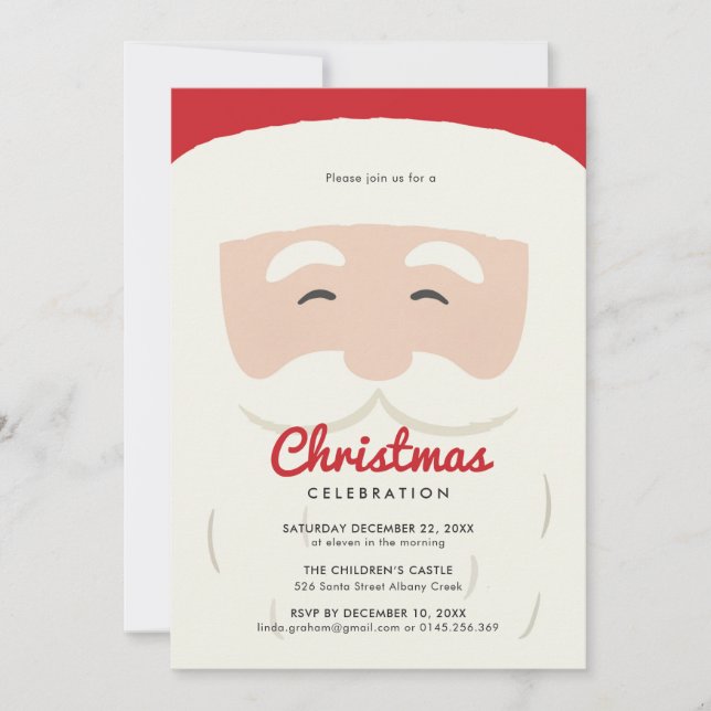 Santa Claus Party Invitation (Front)