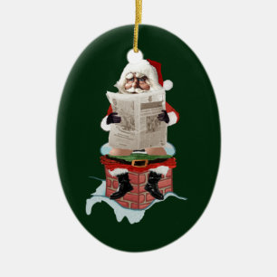 Santa Claus "Party Pooper" Christmas Ornaments