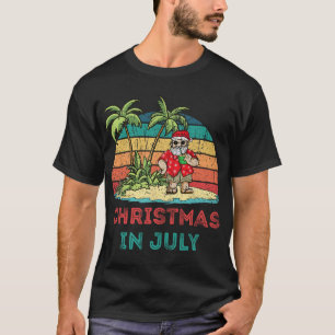 Santa Claus Patriotic USA Sunglasses Christmas In  T-Shirt