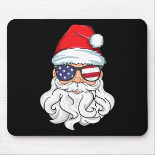 Santa Claus Patriotic Usa Sungles Kids Christmas I Mouse Mat
