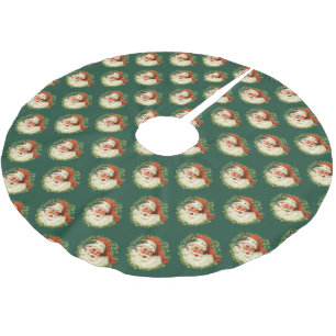 Santa Claus Pattern Brushed Polyester Tree Skirt