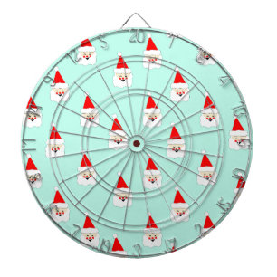 santa claus pattern mid century christmas dartboard