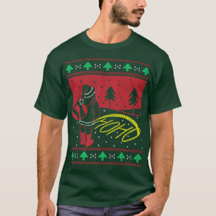 Santa Claus Peeing Ho Ho Snow Funny Christmas  T-Shirt