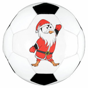 Santa Claus Penguin Ready for Christmas Football