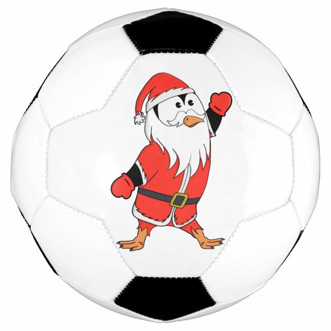 Santa Claus Penguin Ready for Christmas Football (Front)