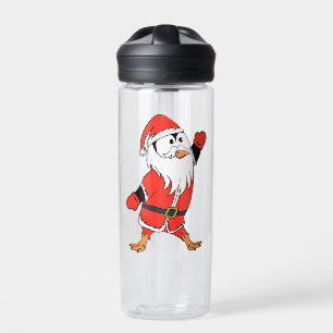 Santa Claus Penguin Ready for Christmas Water Bottle