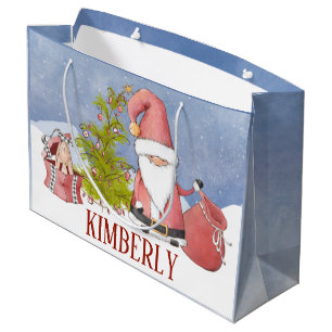 Santa Claus Personalised Christmas Large Gift Bag