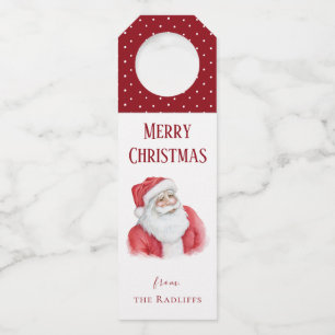 Santa Claus Personalised Holiday Bottle Hanger